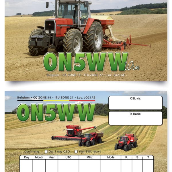 ON5UR QSL Printing, QSL kaarten drukken, QSL cards, QSL Print Service, QSL Printing, full colour QSL cards