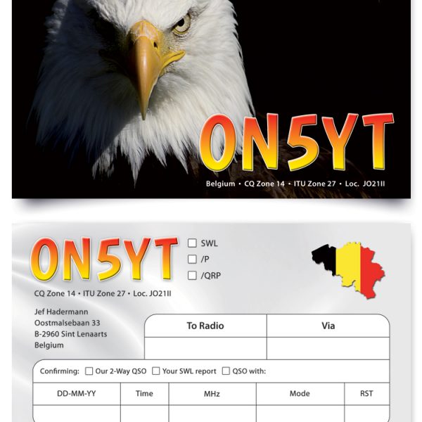 ON5UR QSL Printing, QSL kaarten drukken, QSL cards, QSL Print Service, QSL Printing, full colour QSL cards